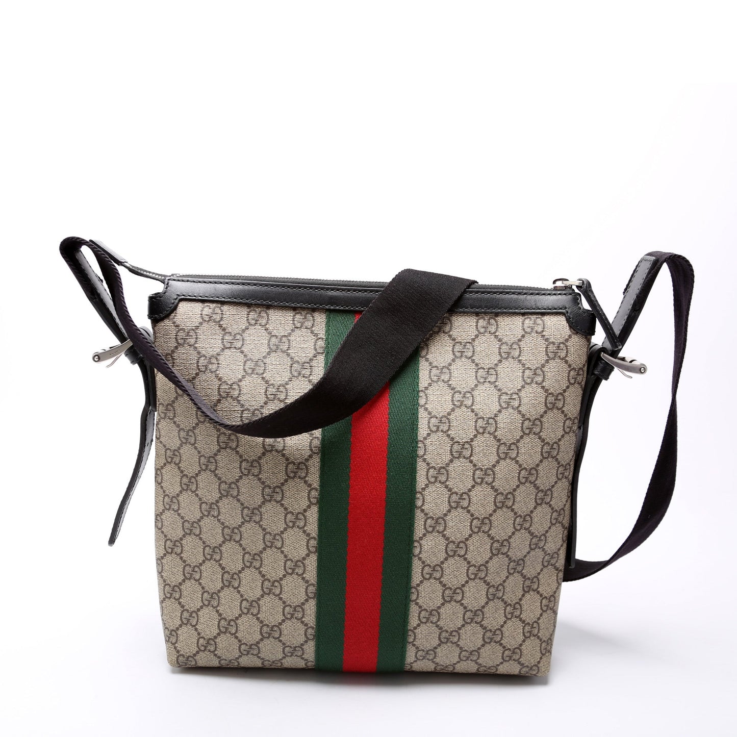 Gucci 387111 GG Supreme Web Messenger Bag