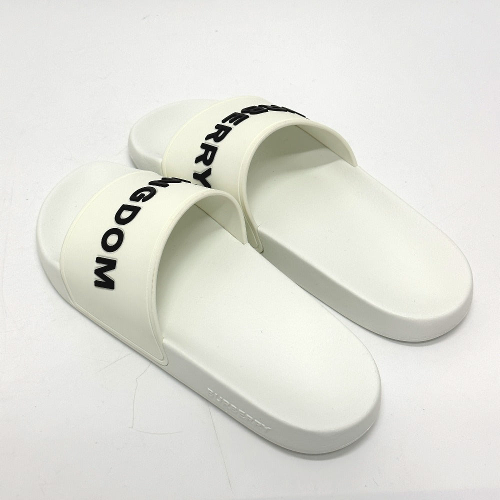 BURBERRY Sandals rubber white Two-tone beach sandals logo KINGDOM Women 37