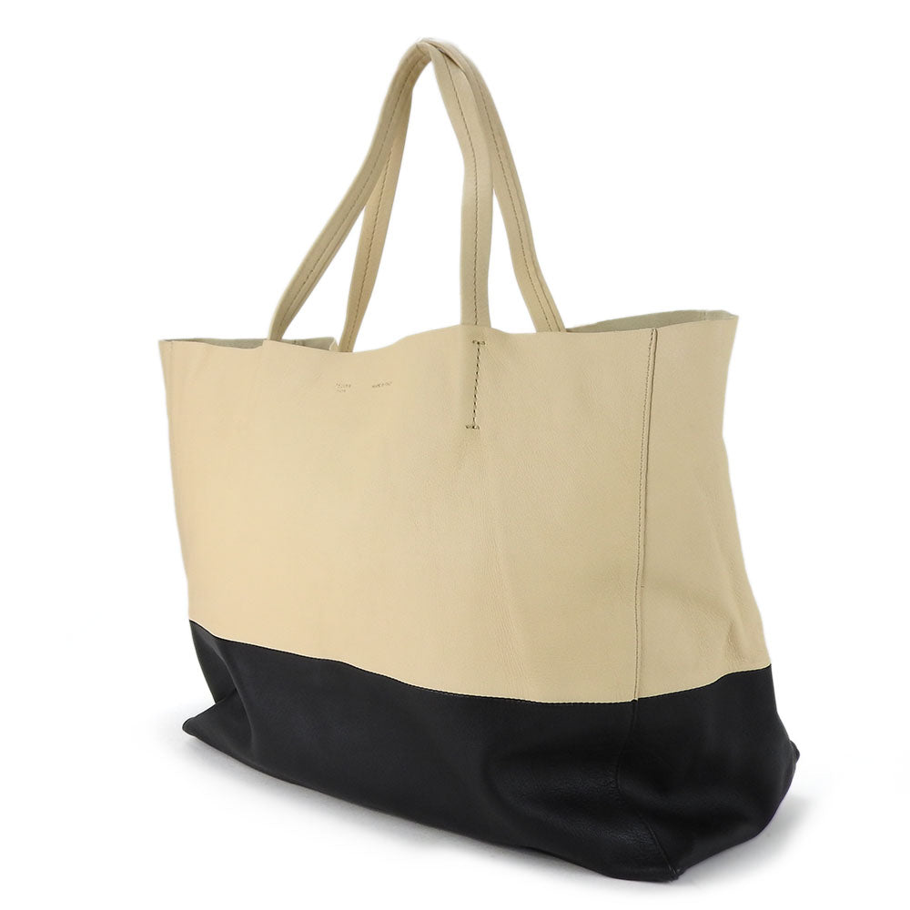 CELINE Tote Bag 169263EBT leather beige Horizontalkava Women