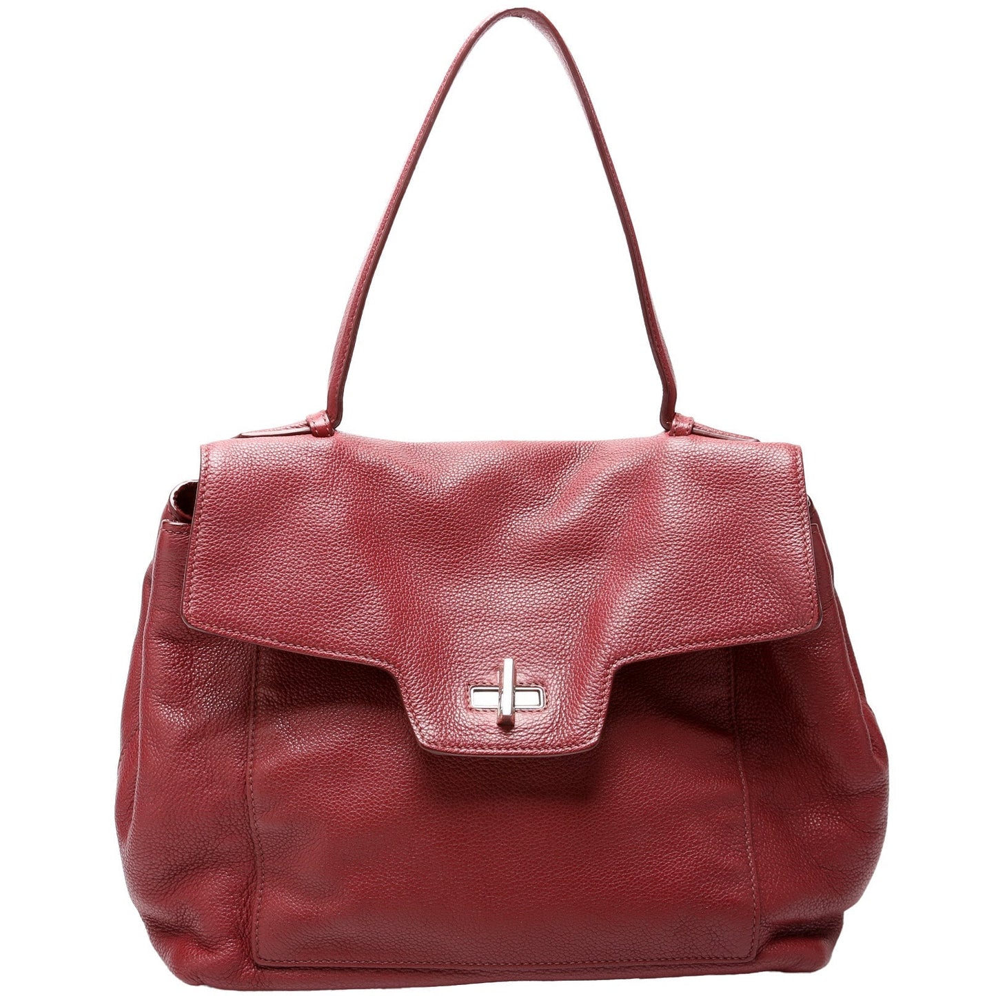 Prada 1BD016 Toro Leather Top Handle Flap Satchel Bag
