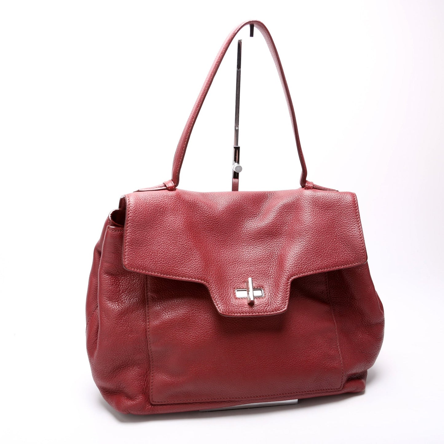 Prada 1BD016 Toro Leather Top Handle Flap Satchel Bag