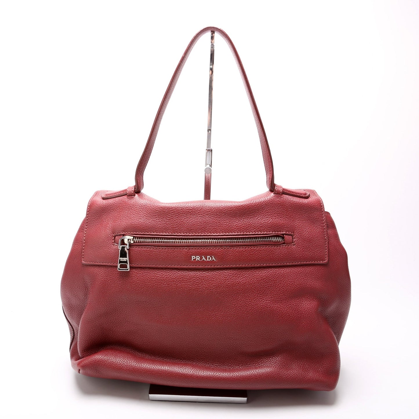 Prada 1BD016 Toro Leather Top Handle Flap Satchel Bag