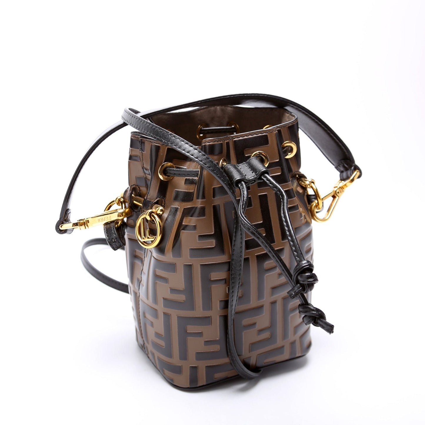 Fendi Mon Tresor Mini Bucket Leather FF Bag