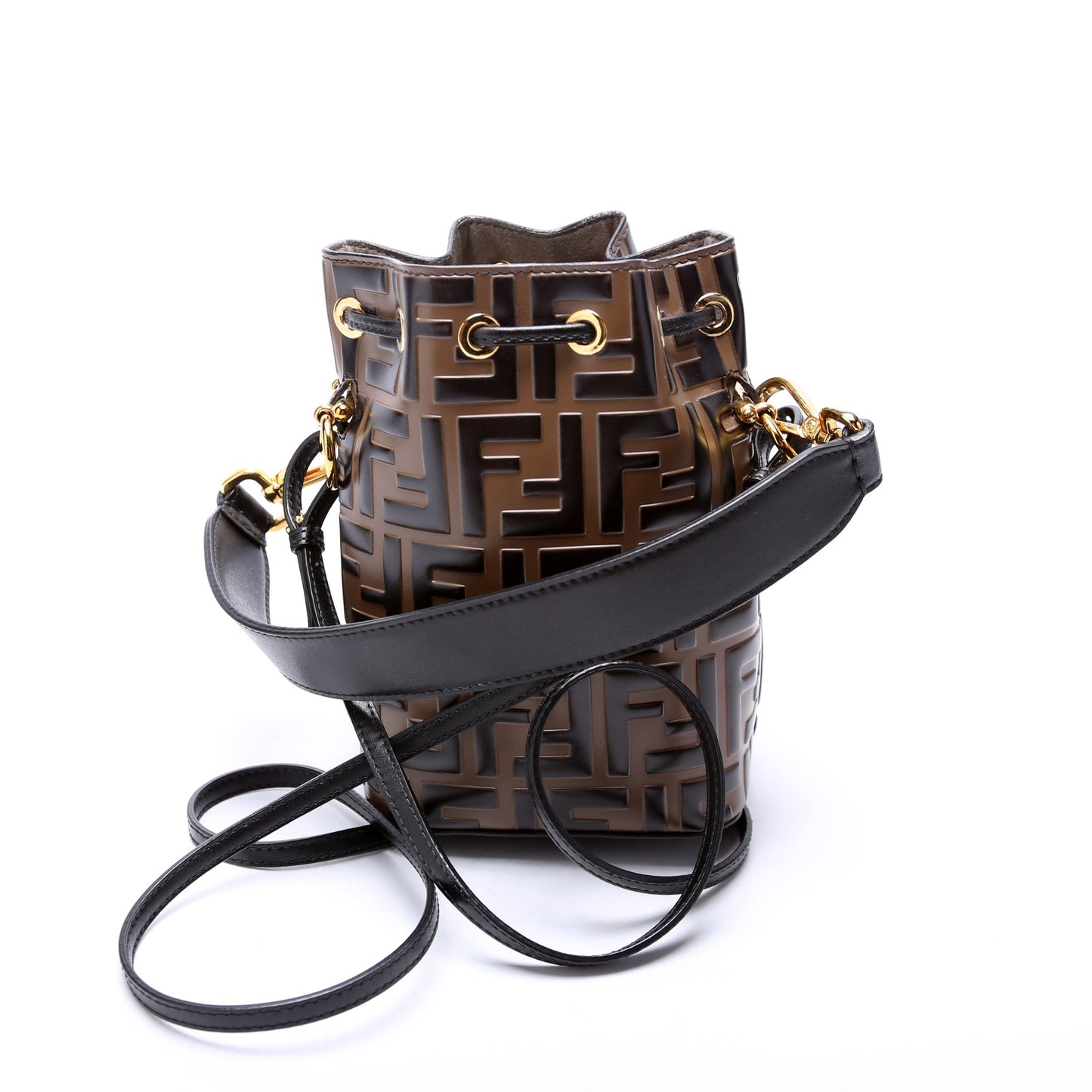 Fendi Mon Tresor Mini Bucket Leather FF Bag