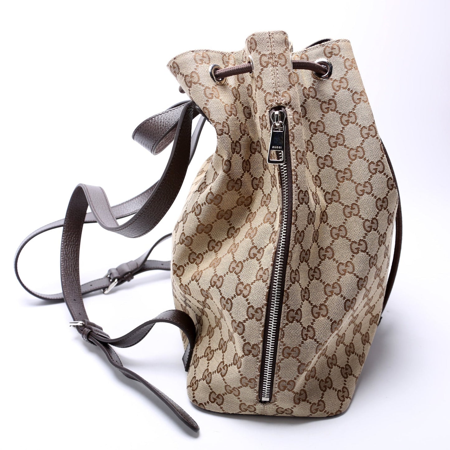Gucci 449175 GG Canvas Drawstring Backpack Bag