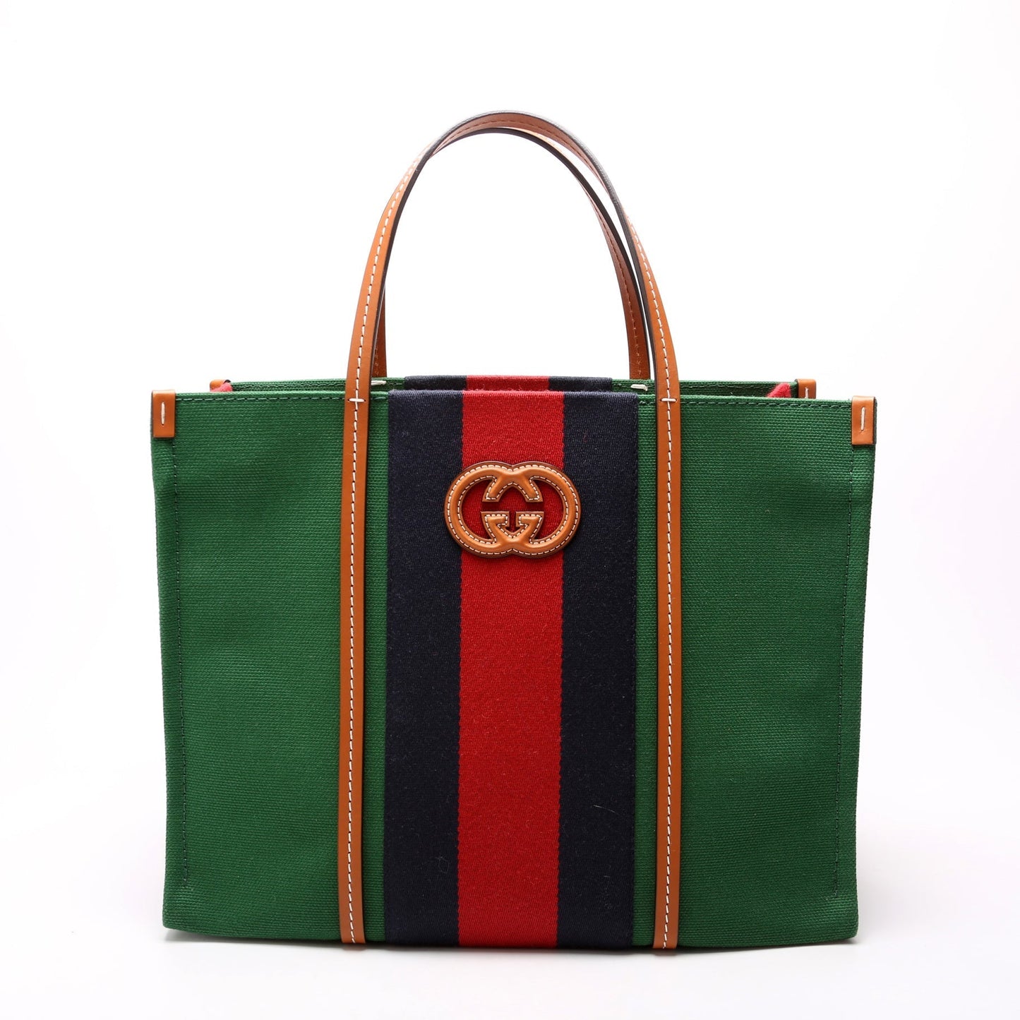 Gucci 727721 Small Interlocking G Web Tote Bag
