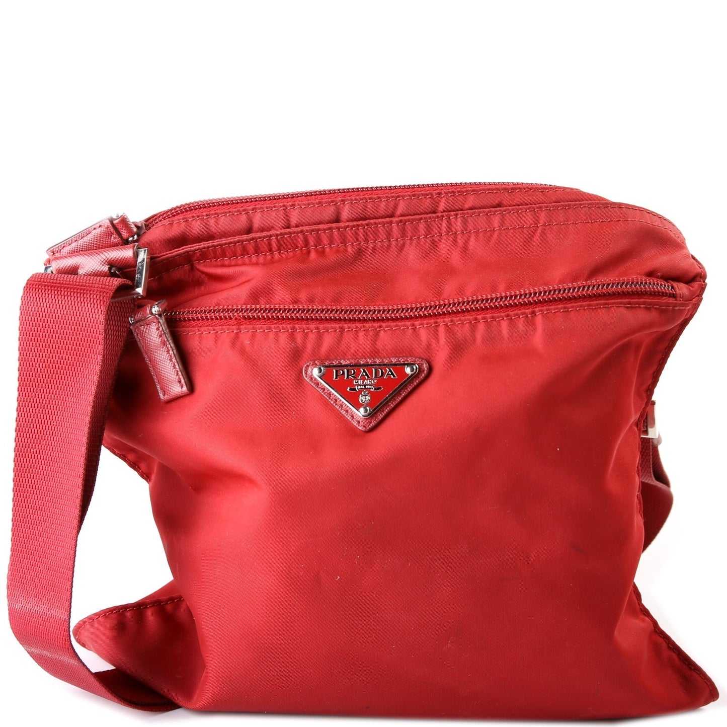 Prada Nylon Flat Small Messenger Bag