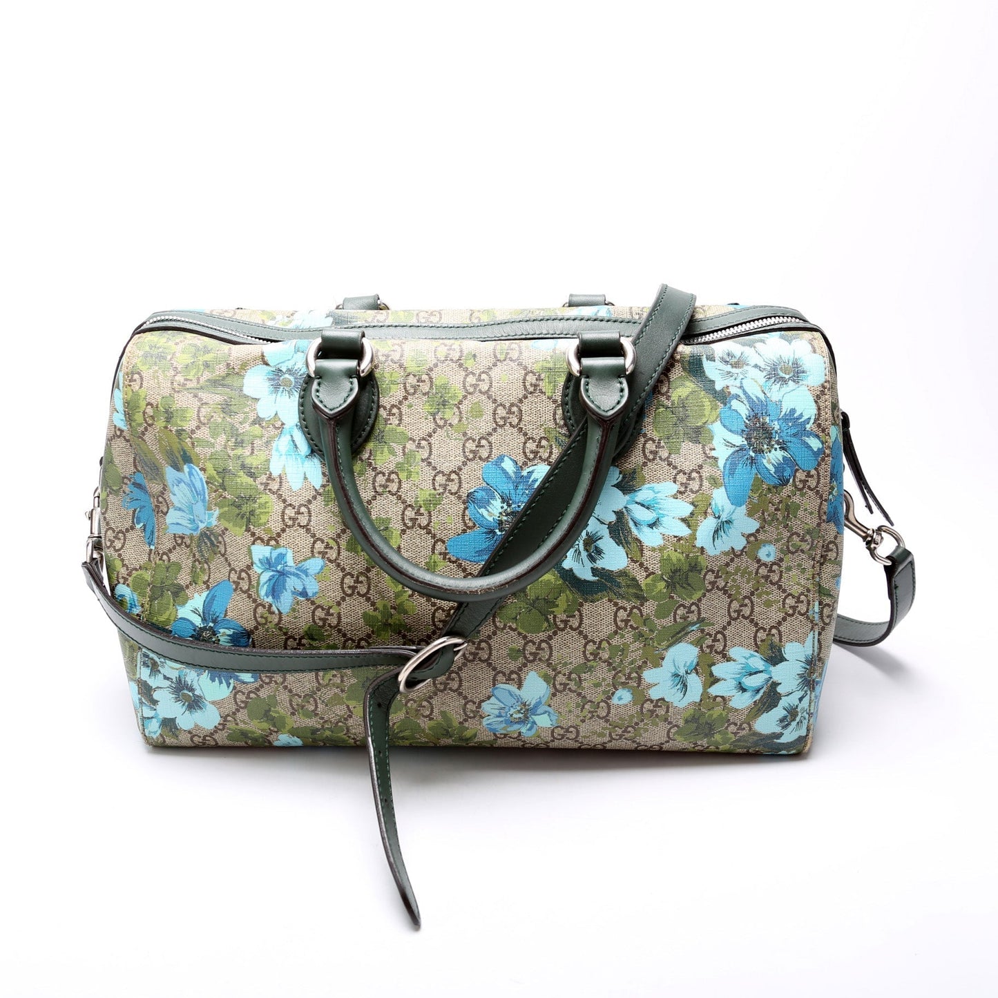 Gucci 409527 GG Supreme Blooms Butterfly Boston Bag