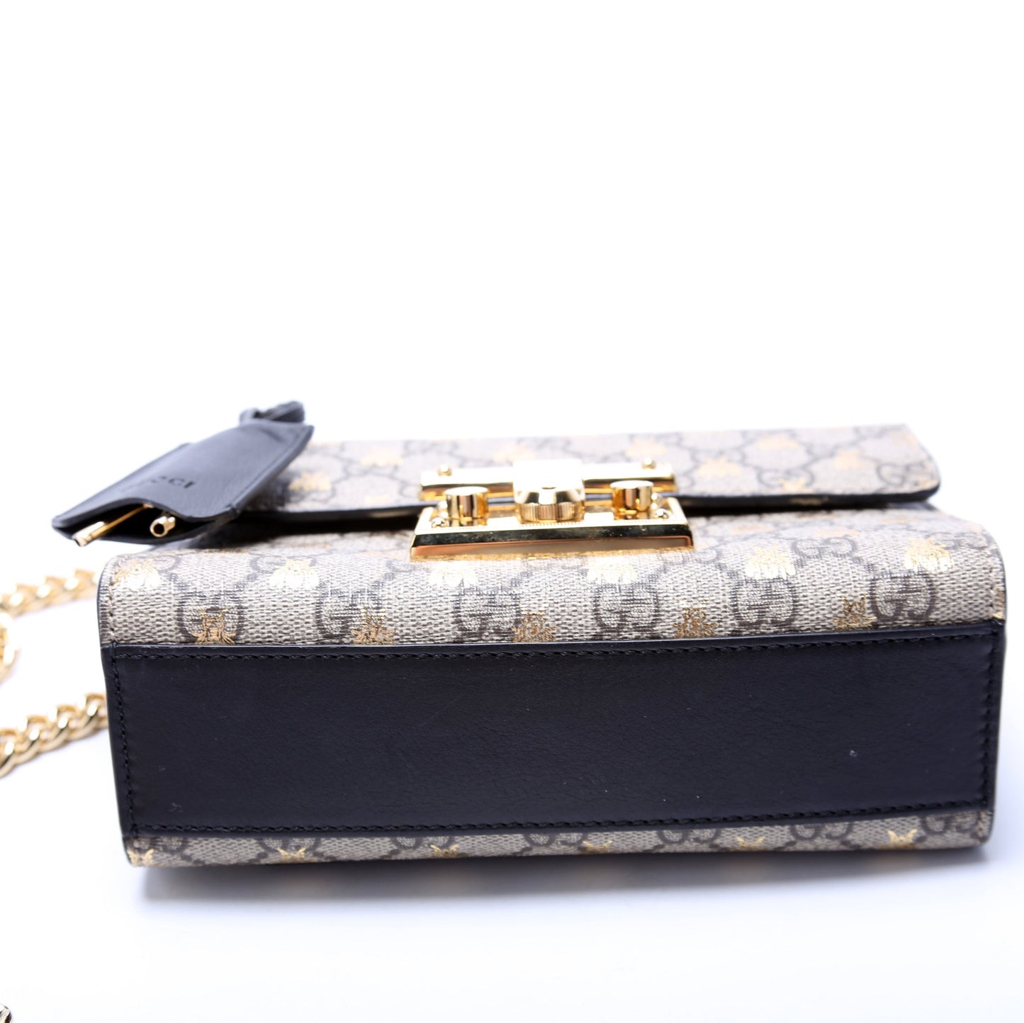 Gucci 409487 Padlock GG Supreme Bee Small Bag