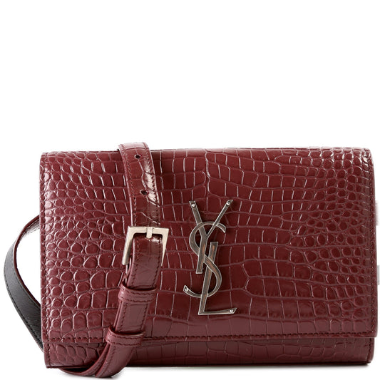 Saint Laurent Kate Belt Croc Embossed 534395 Bag