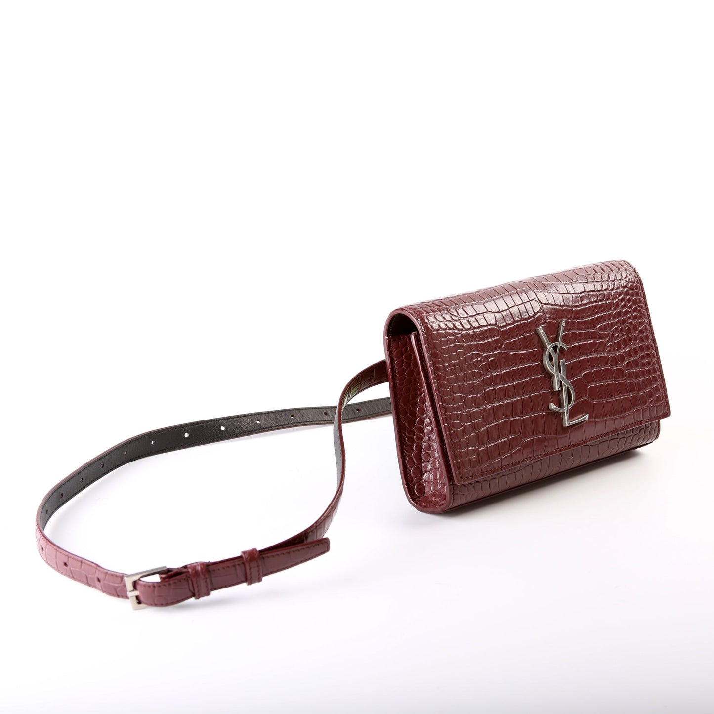Saint Laurent Kate Belt Croc Embossed 534395 Bag