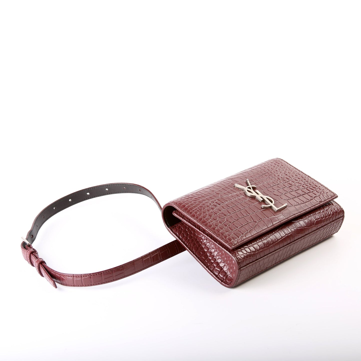 Saint Laurent Kate Belt Croc Embossed 534395 Bag