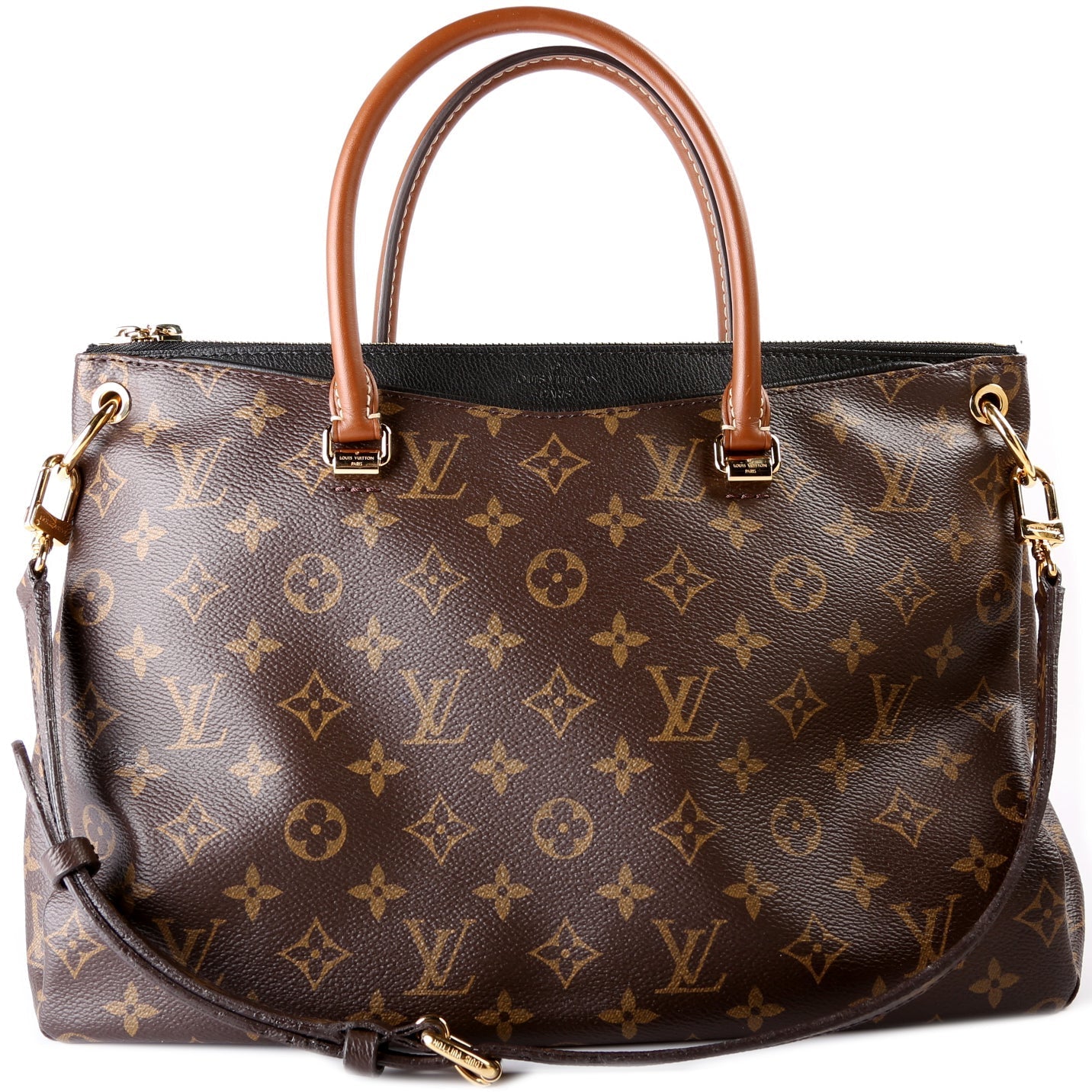 Louis Vuitton Pallas Tote Monogram Canvas Side
