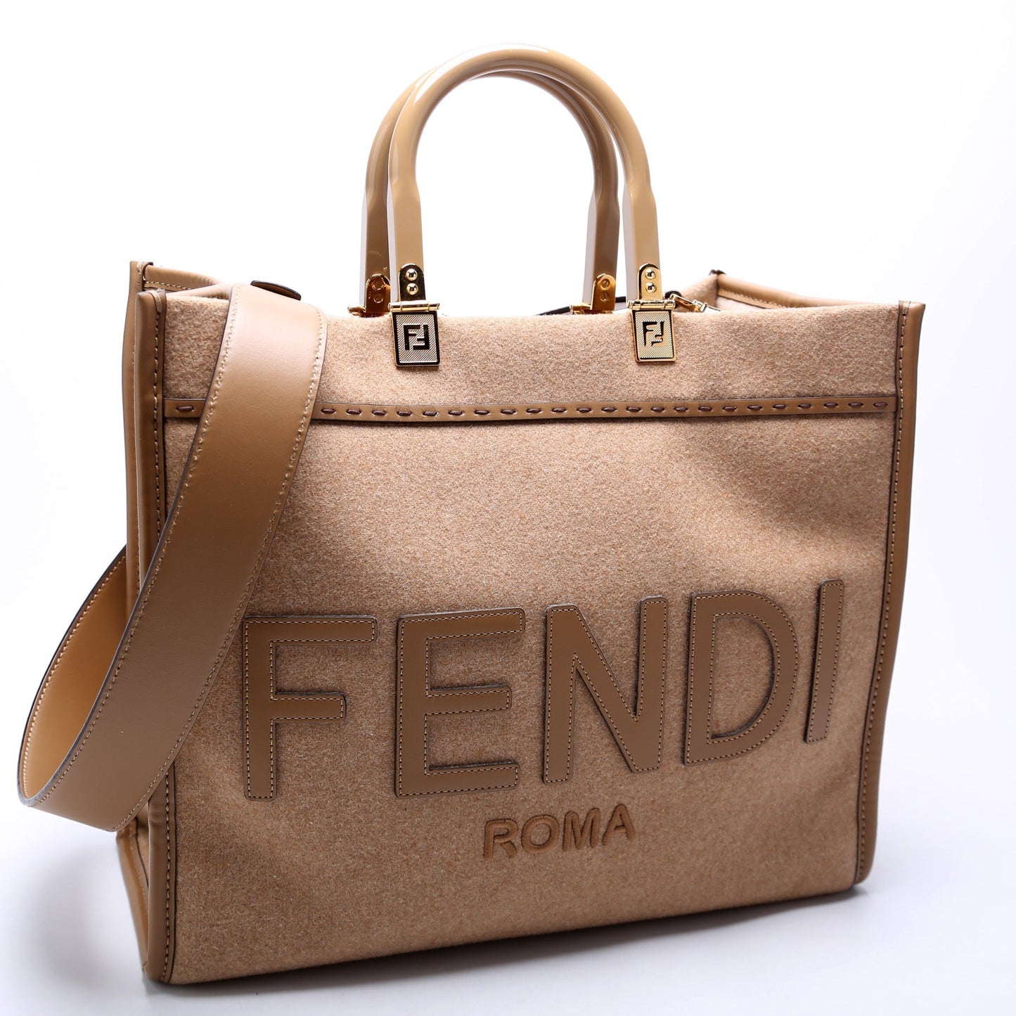 Fendi 8BH386 Sunshine Shopper Medium Flannel Bag