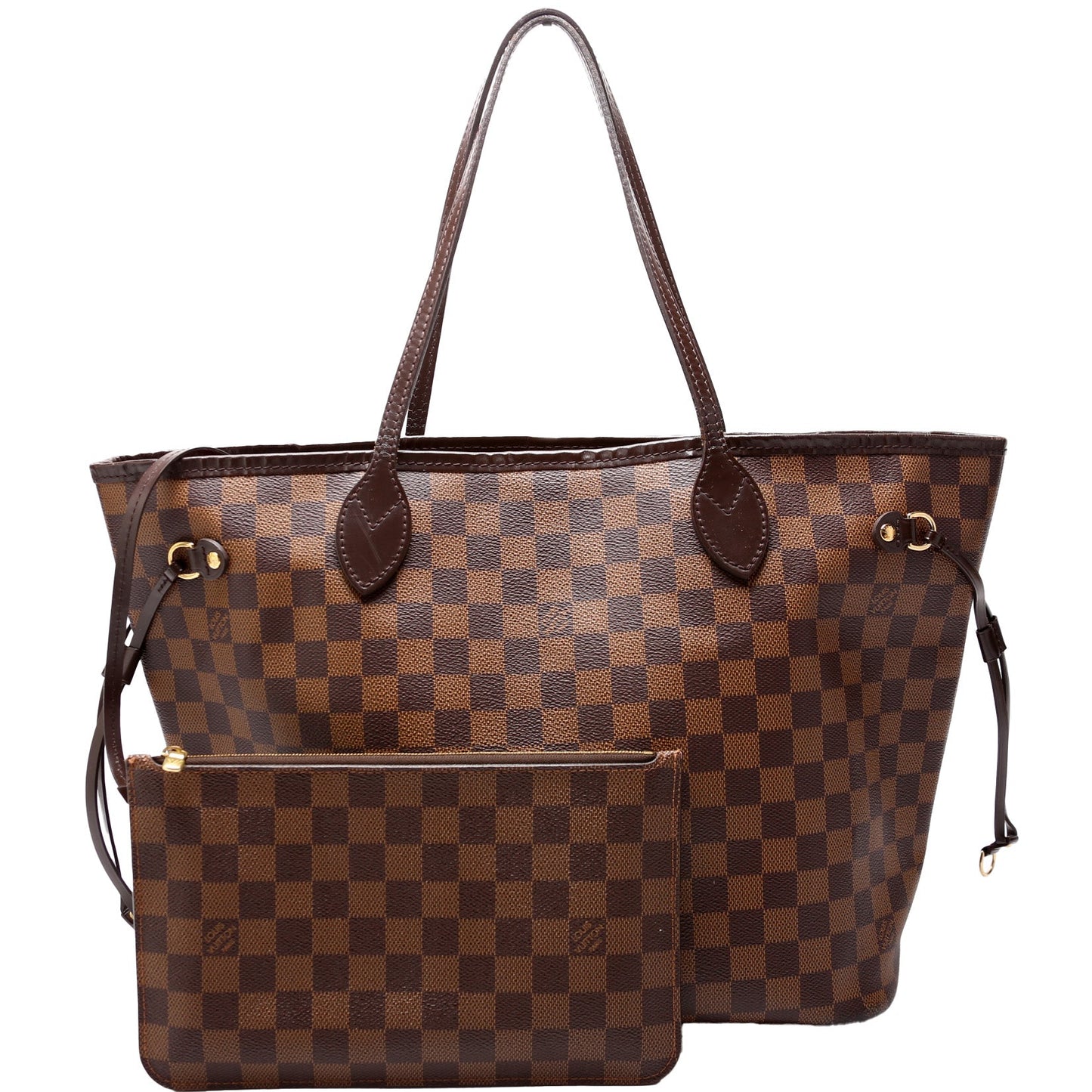 Louis Vuitton Neverfull W/Wallet MM Damier Ebene