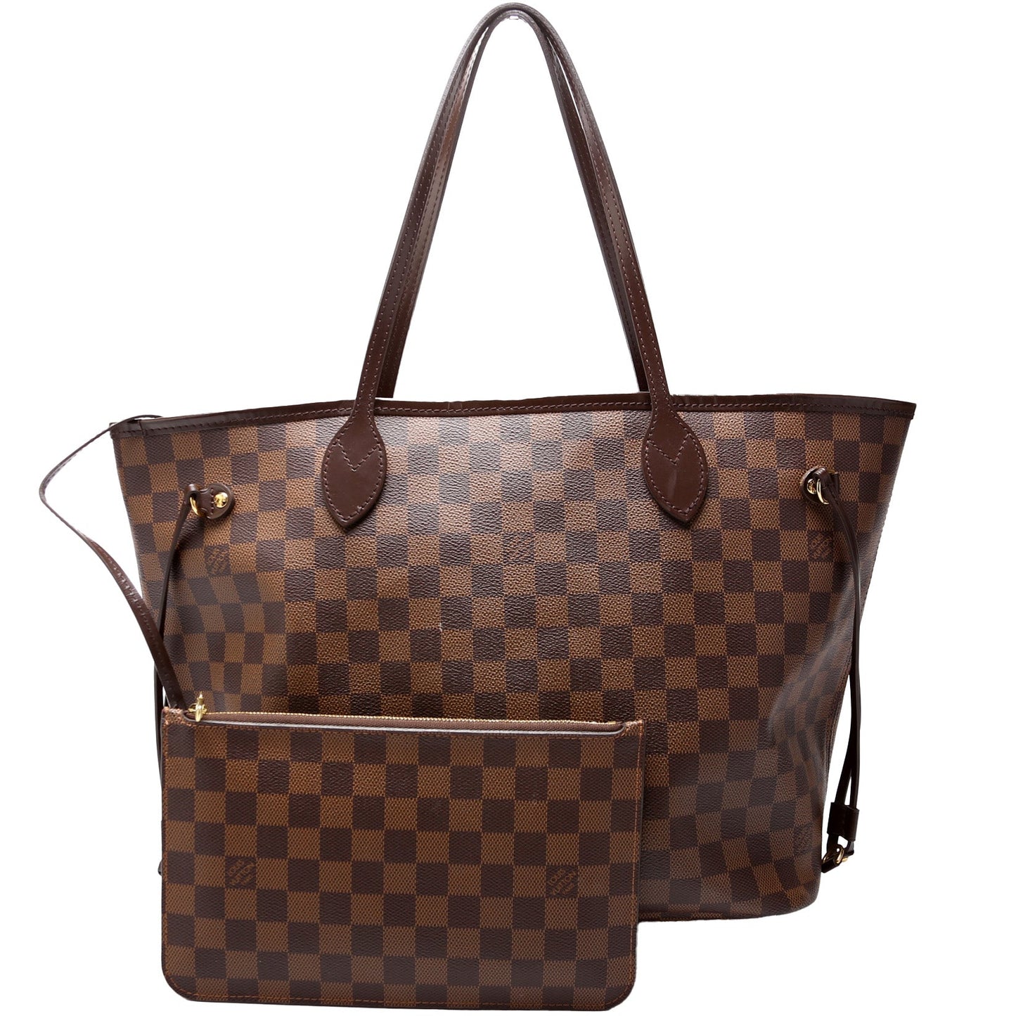 Louis Vuitton Neverfull MM W/ Wallet Damier Ebene