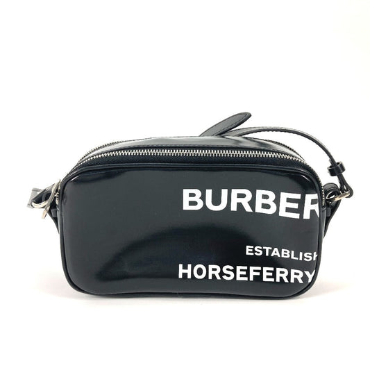 BURBERRY Shoulder Bag leather black By color logo Horseferry mens