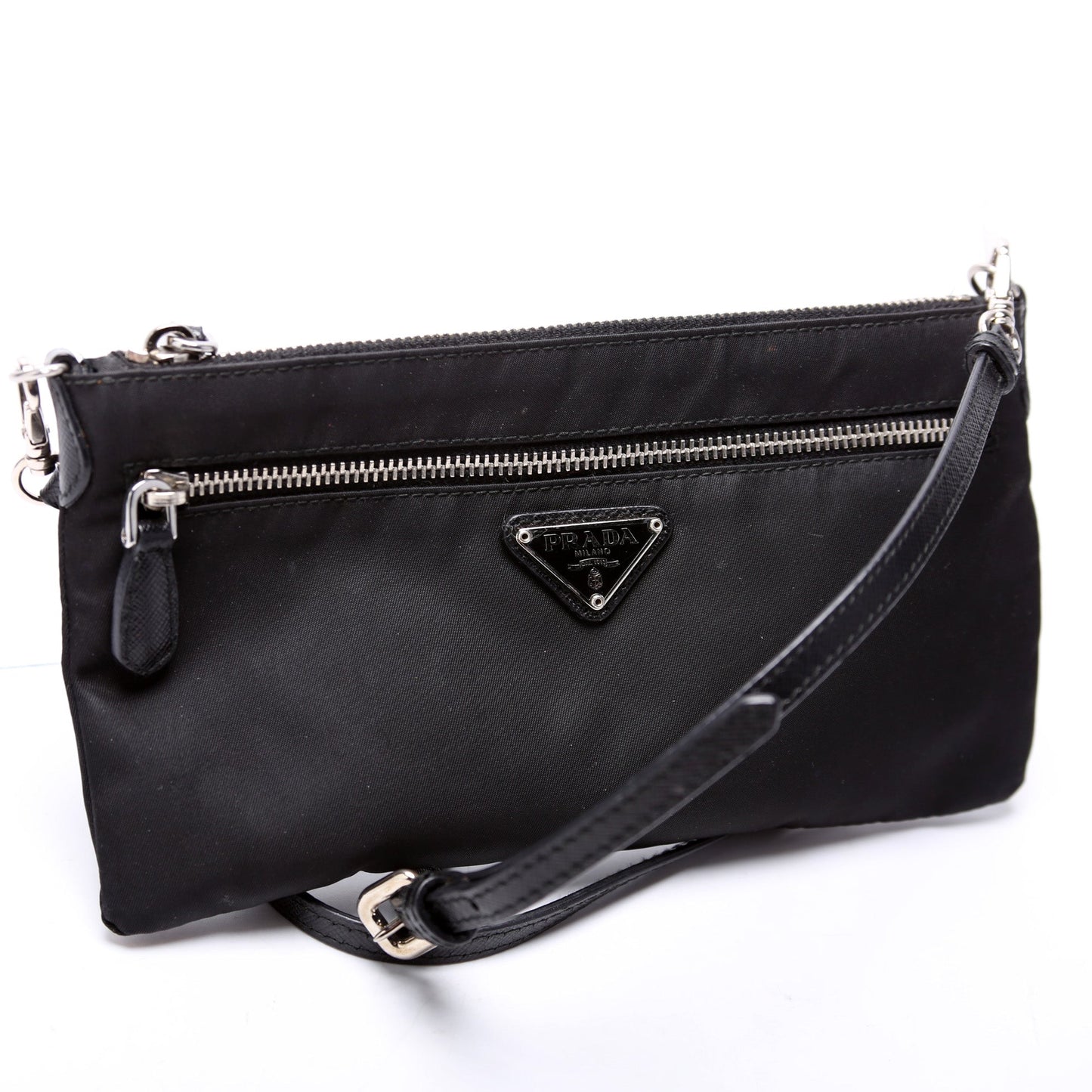 Prada Nylon Flat Pouch Crossbody Small Bag