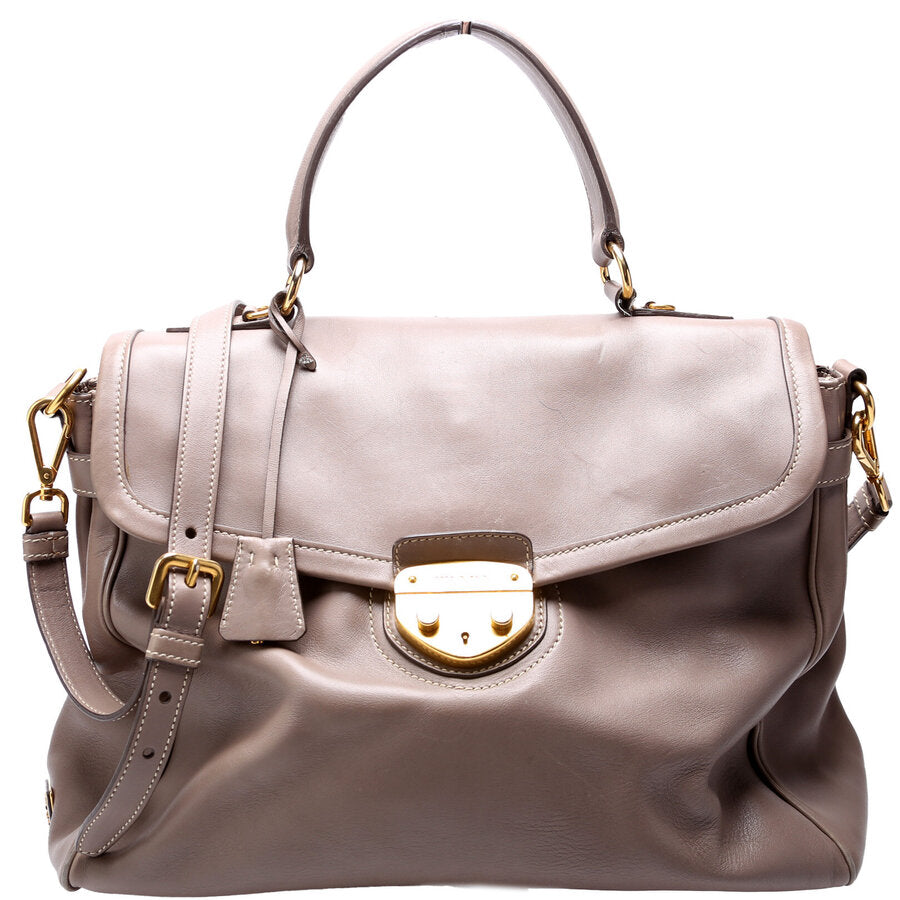 Prada Pushlock Top Handle Satchel Bag