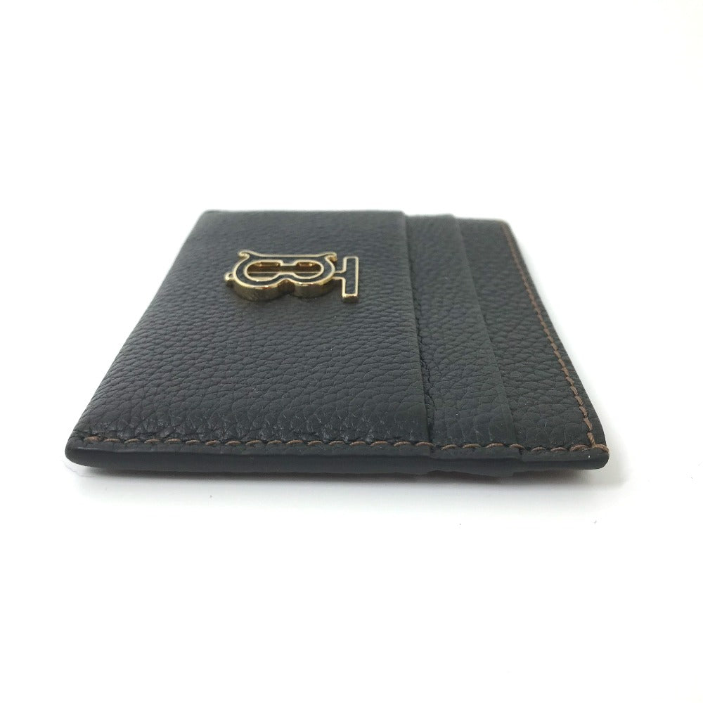 BURBERRY Card Case leather black TB Women