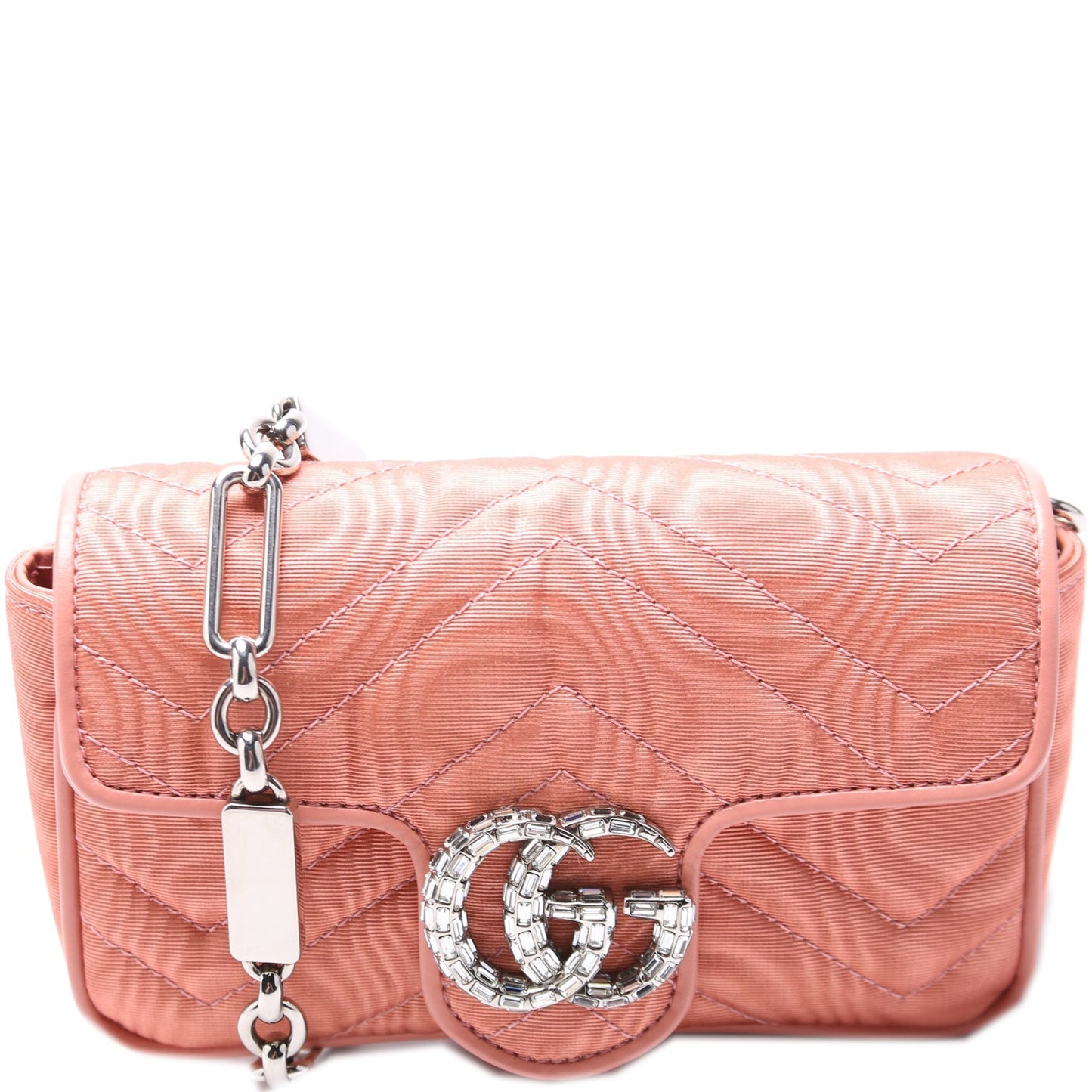 Gucci Marmont Rhinestone Moire Mini Belt 746608 Bag