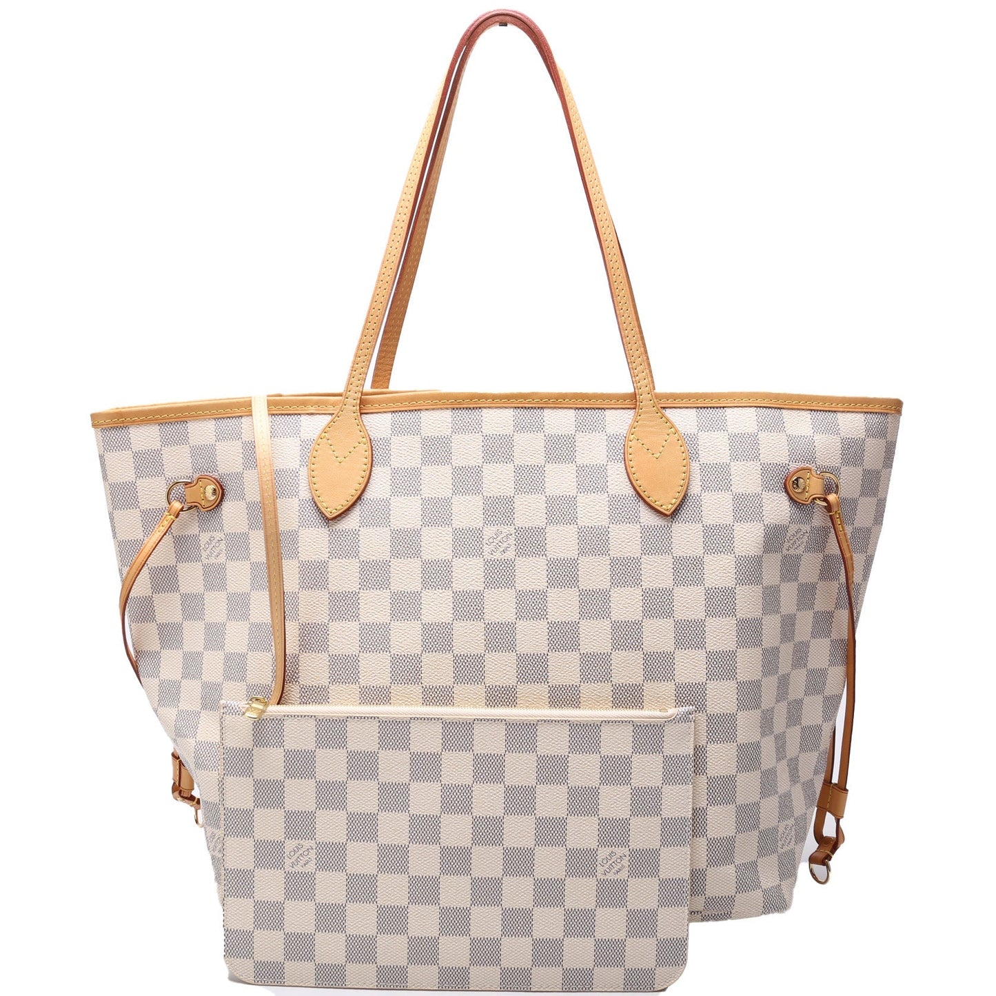 Louis Vuitton Neverfull W/Wallet MM Damier Azur