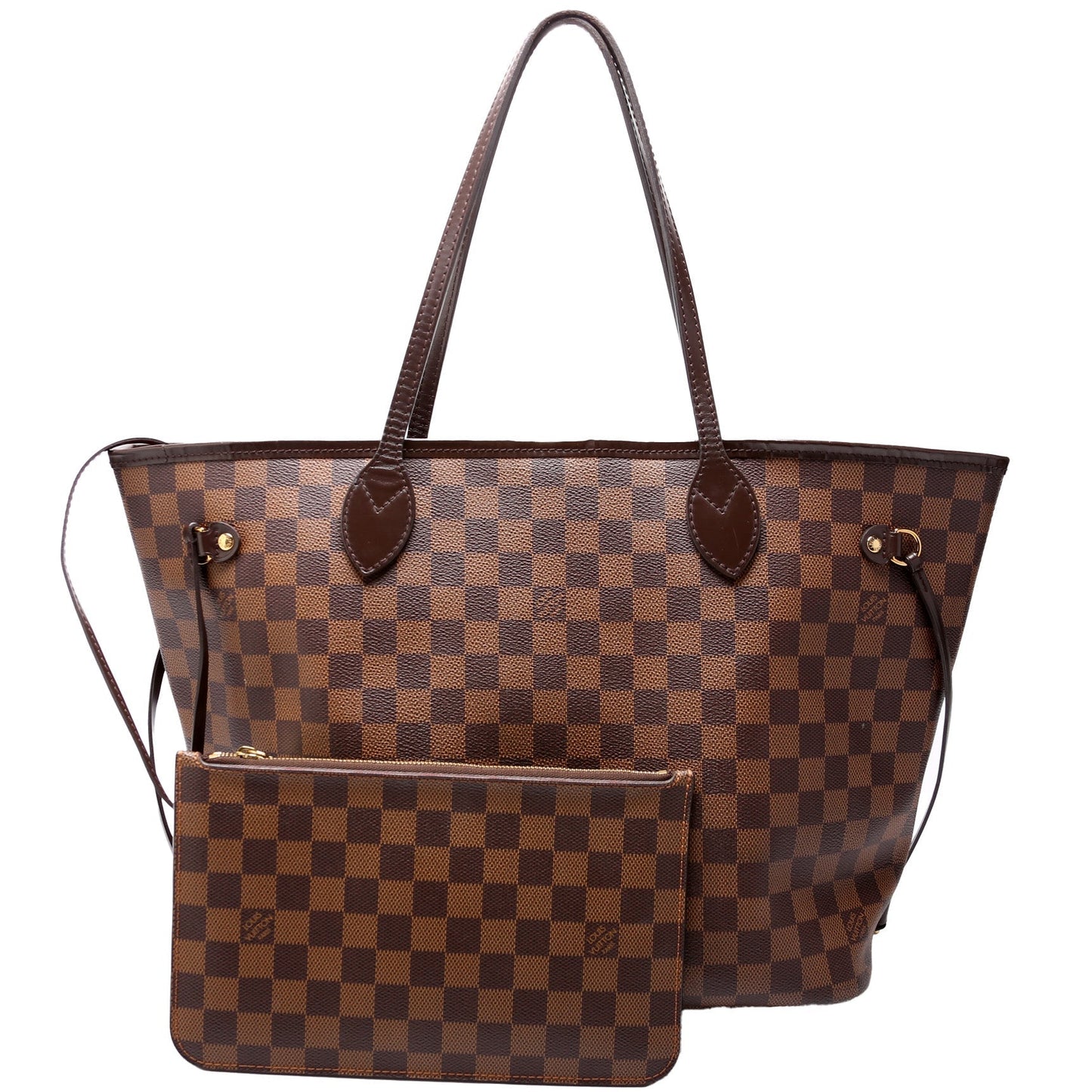 Louis Vuitton Neverfull W/Wallet MM Damier Ebene