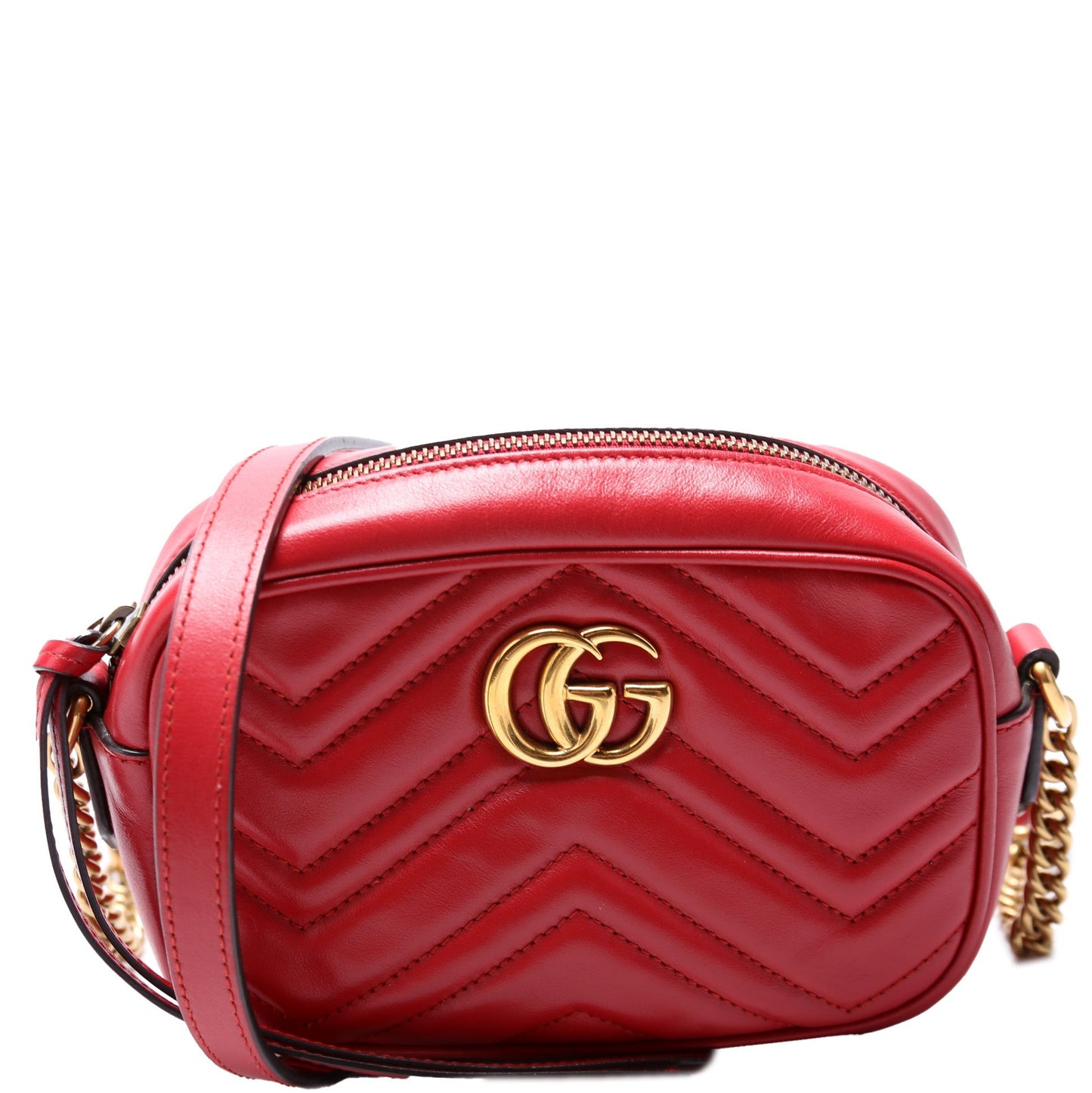 Gucci Marmont Mini Camera 448065 Red Bag