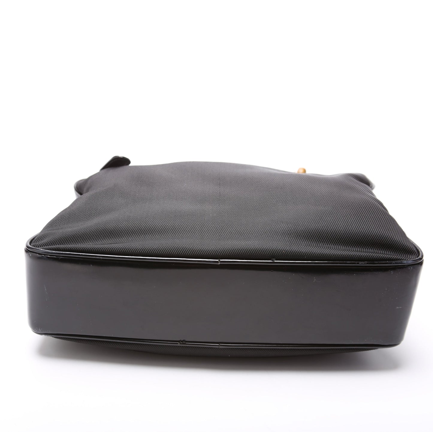 Gucci 000.2040 Nylon/Patent Bamboo Handle Vintage Bag