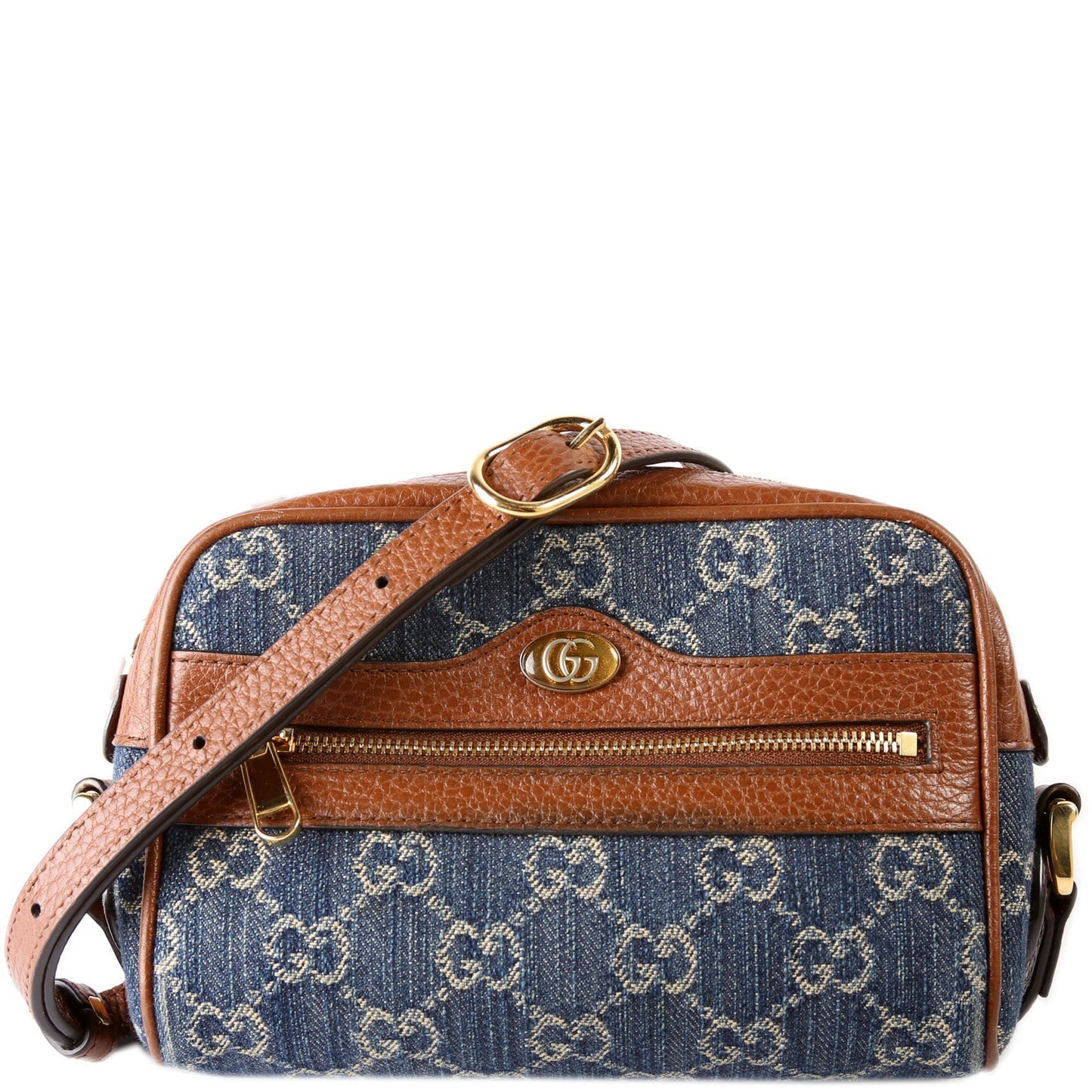 Gucci 517350 GG Denim Mini Ophidia Bag