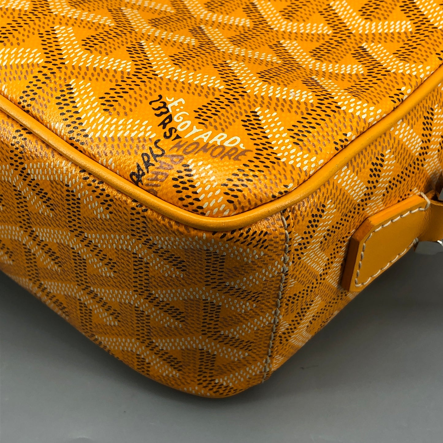 Goyard Cap-Vert Yellow Goyardine Canvas Crossbody Camera Bag