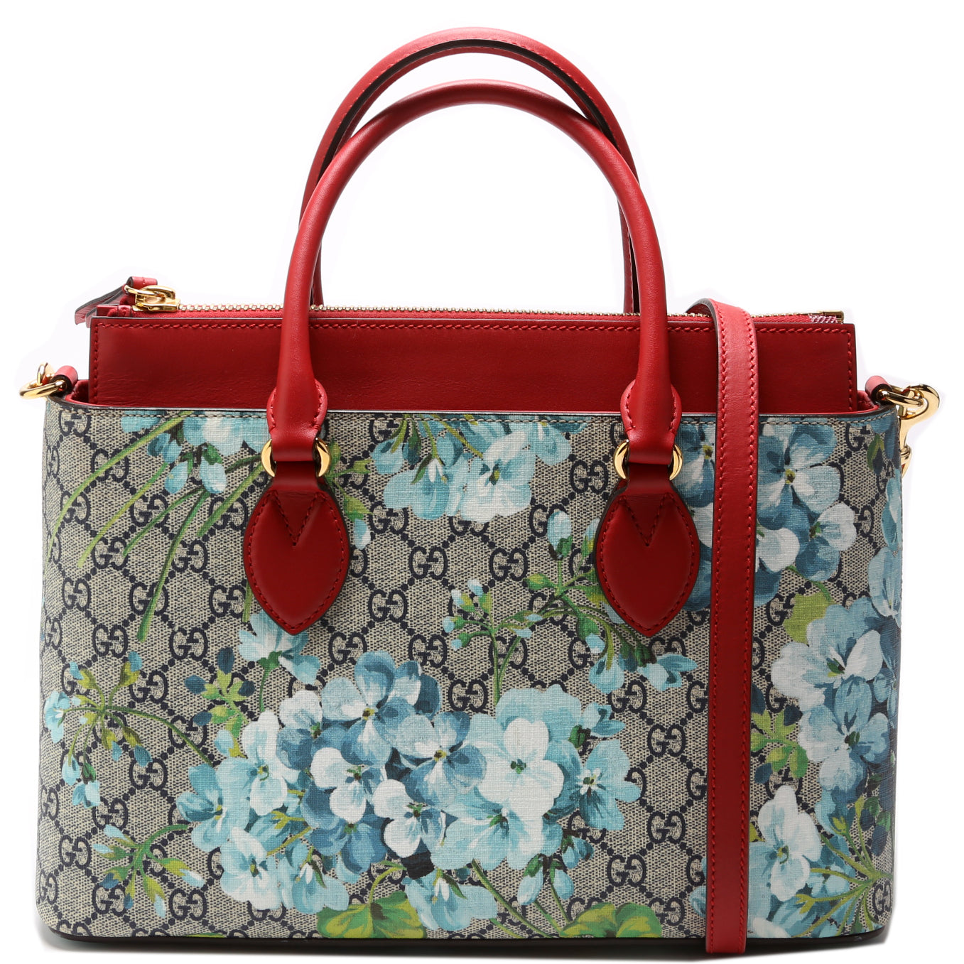 Gucci 546316 GG Blooms Medium Zip Tote Bag