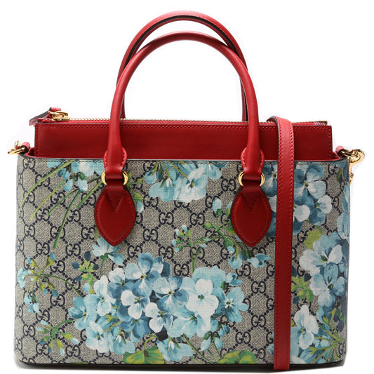 Gucci 546316 GG Blooms Medium Zip Tote Bag