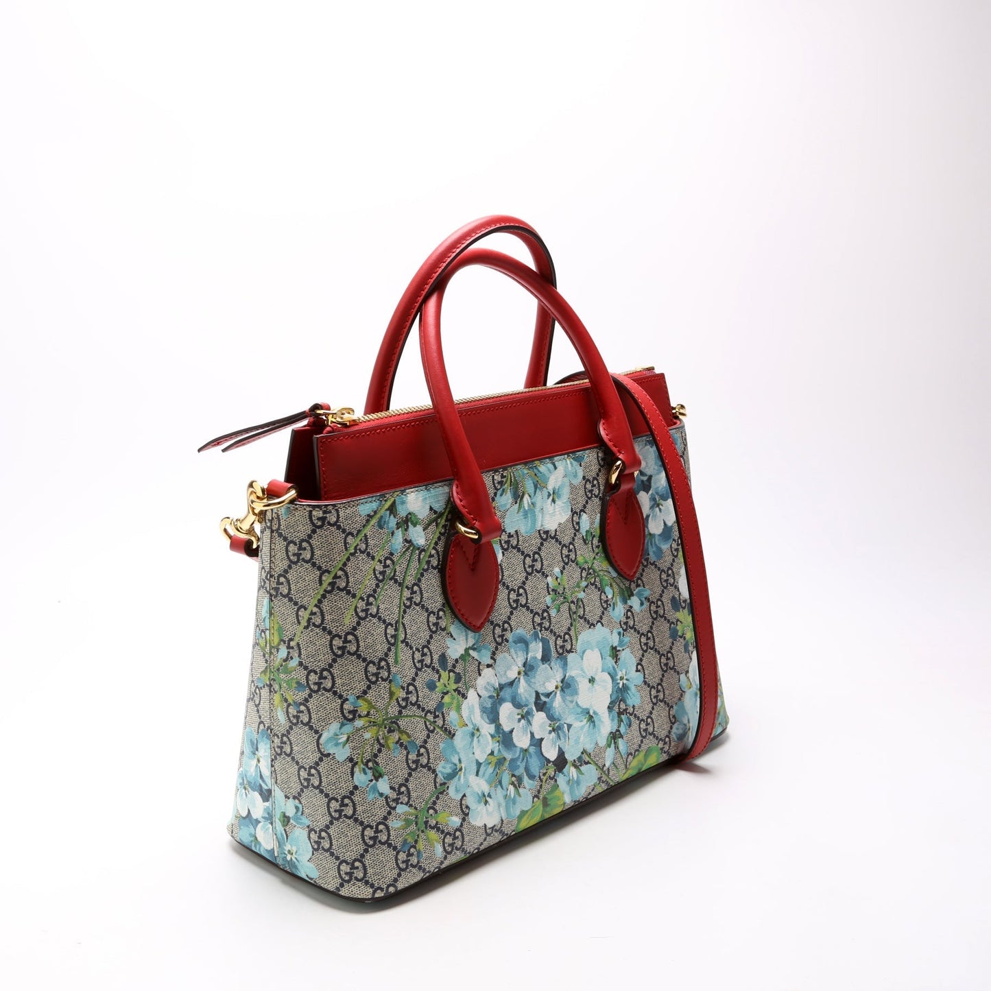 Gucci 546316 GG Blooms Medium Zip Tote Bag