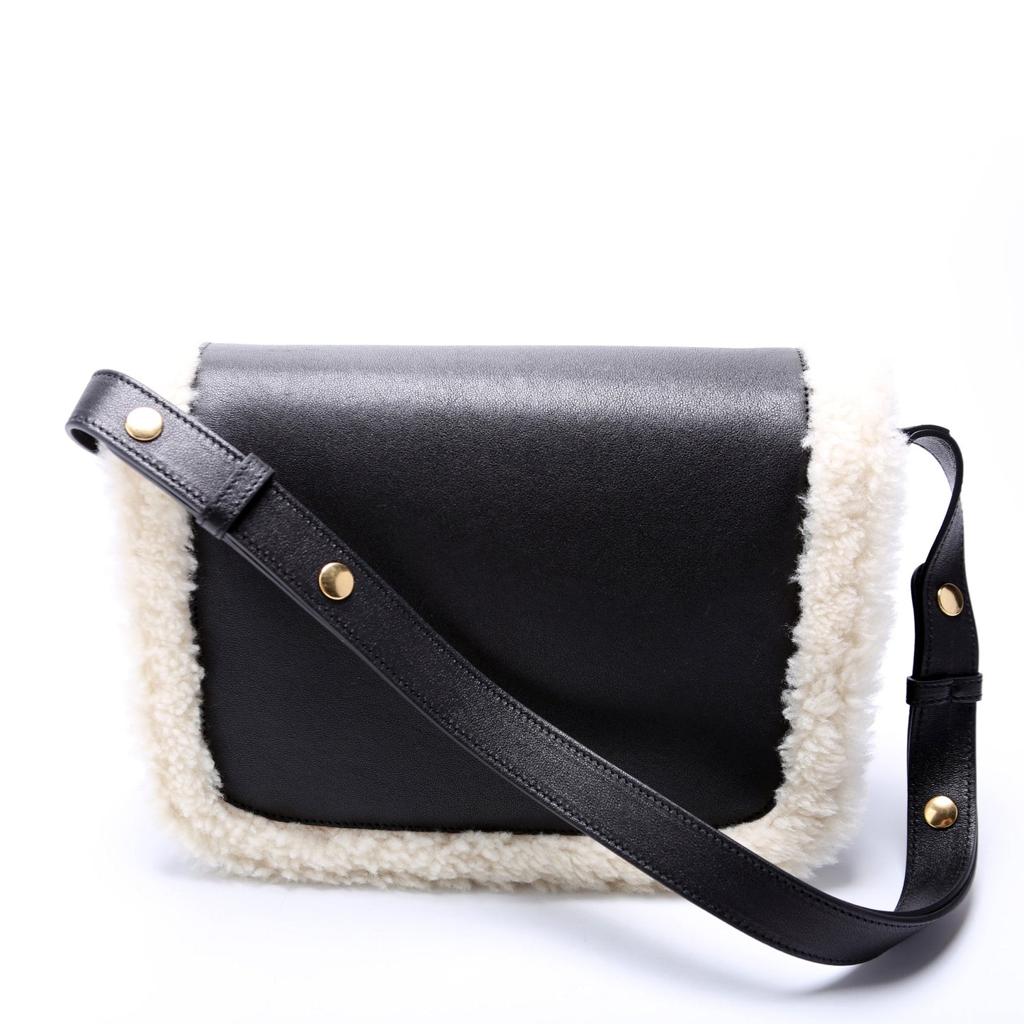 Gucci 602204 Horsebit 1955 Shearling/Leather Shoulder Bag