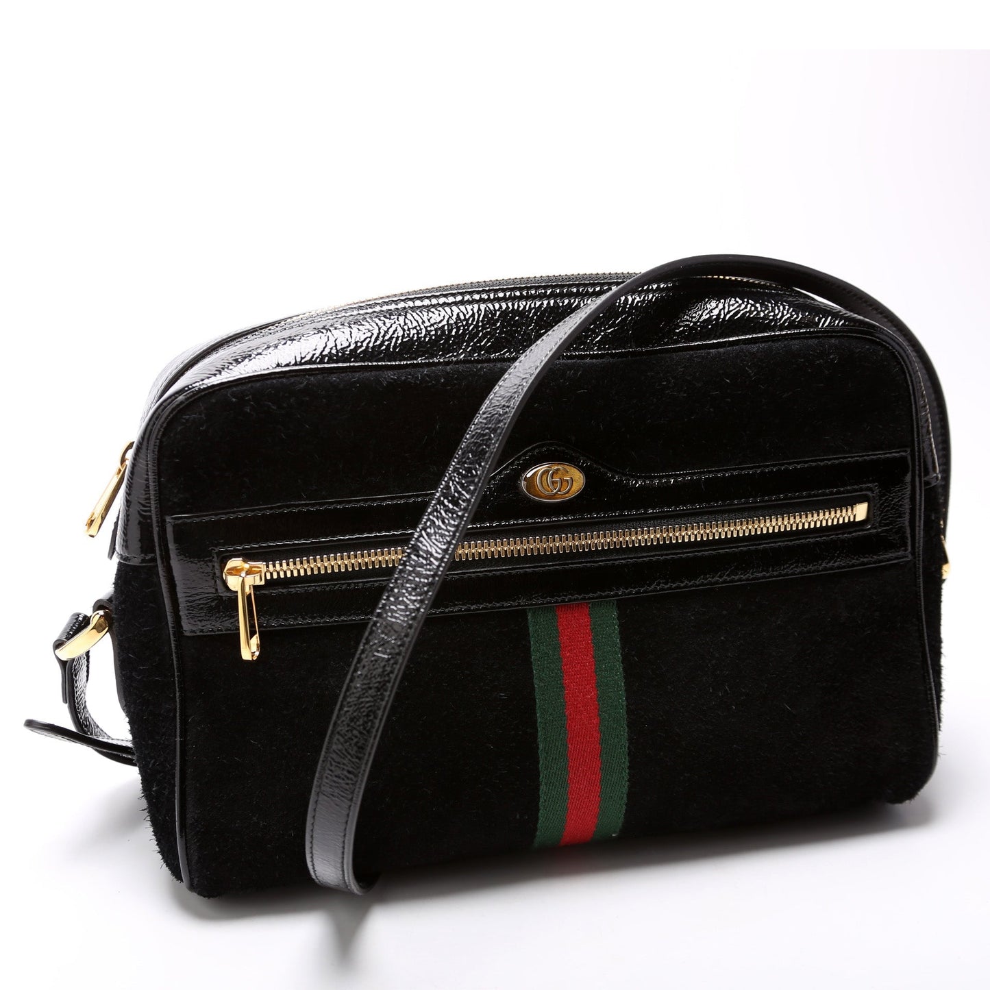 Gucci 517080 Ophidia Suede Small Crossbody Bag