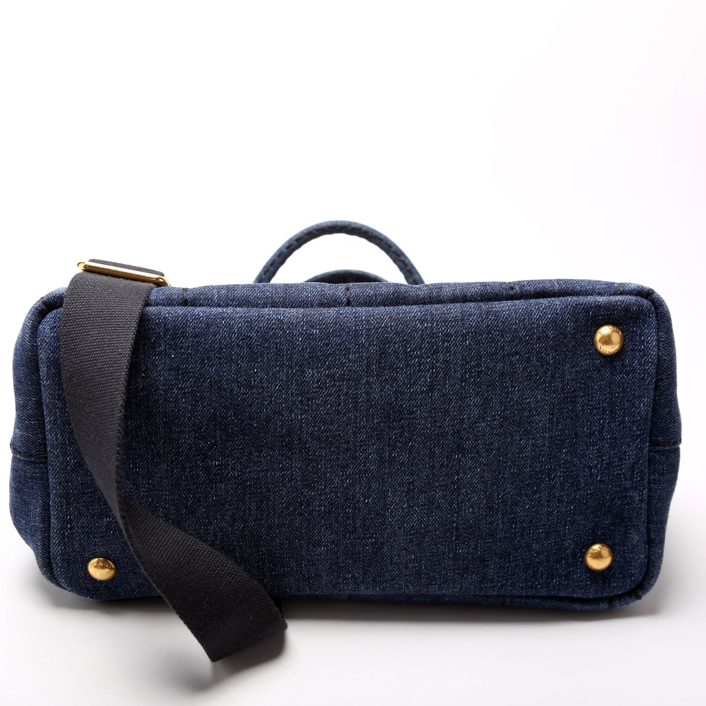 Prada Canapa Denim Canvas Tote Bag