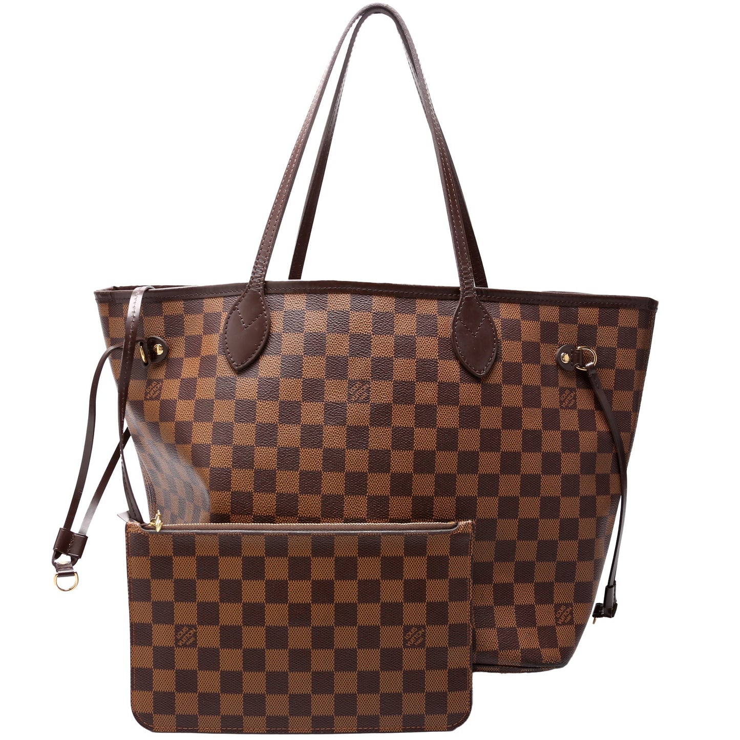 Louis Vuitton Neverfull w/ Wallet MM Damier Ebene