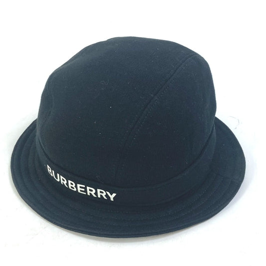 BURBERRY hat 8026928 cotton black hat hat logo Women M