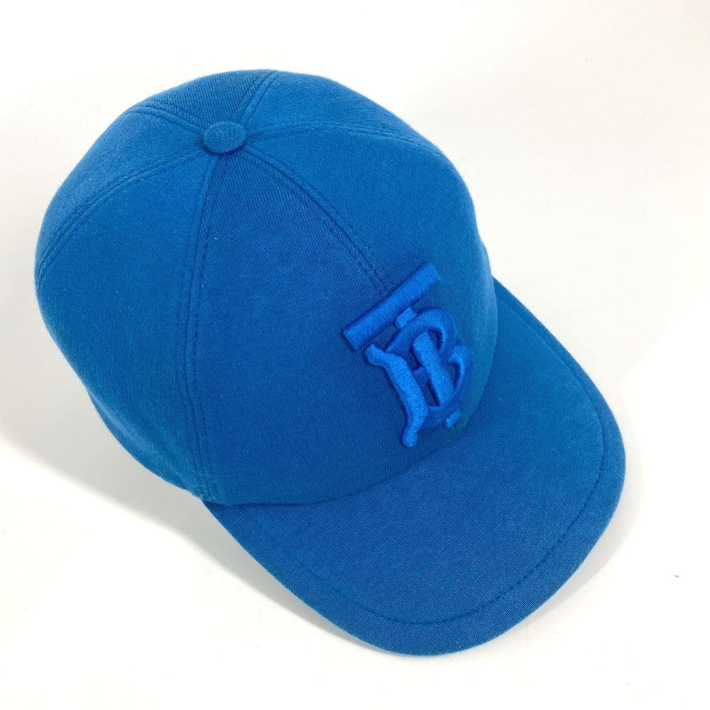BURBERRY cap cotton blue logo TB L