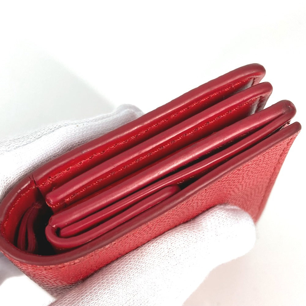 BURBERRY Folded wallet leather Red TB Women