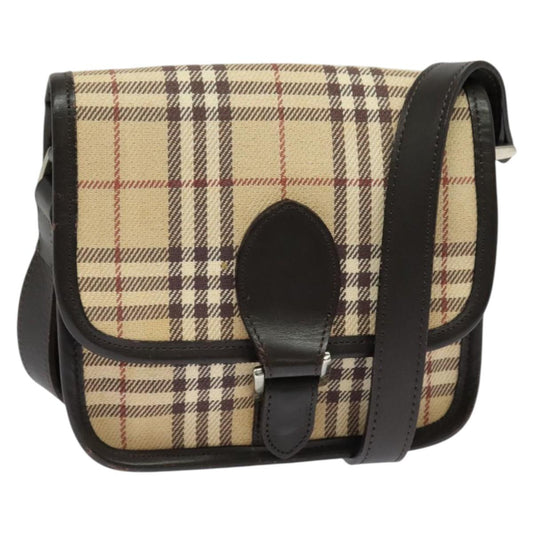 Burberry Nova Check Beige Canvas Shoulder Bag ( )
