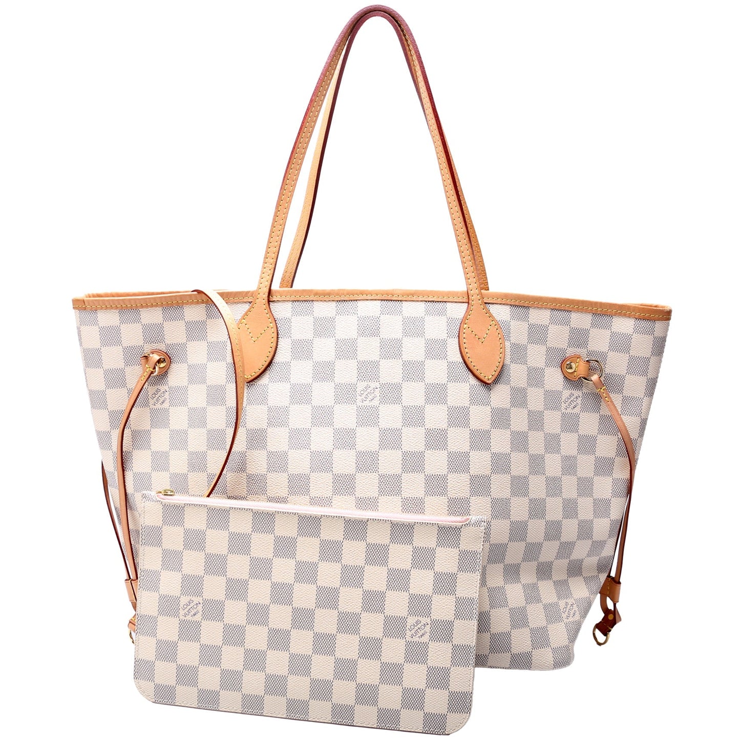 Louis Vuitton Neverfull W/Wallet MM Damier Azur