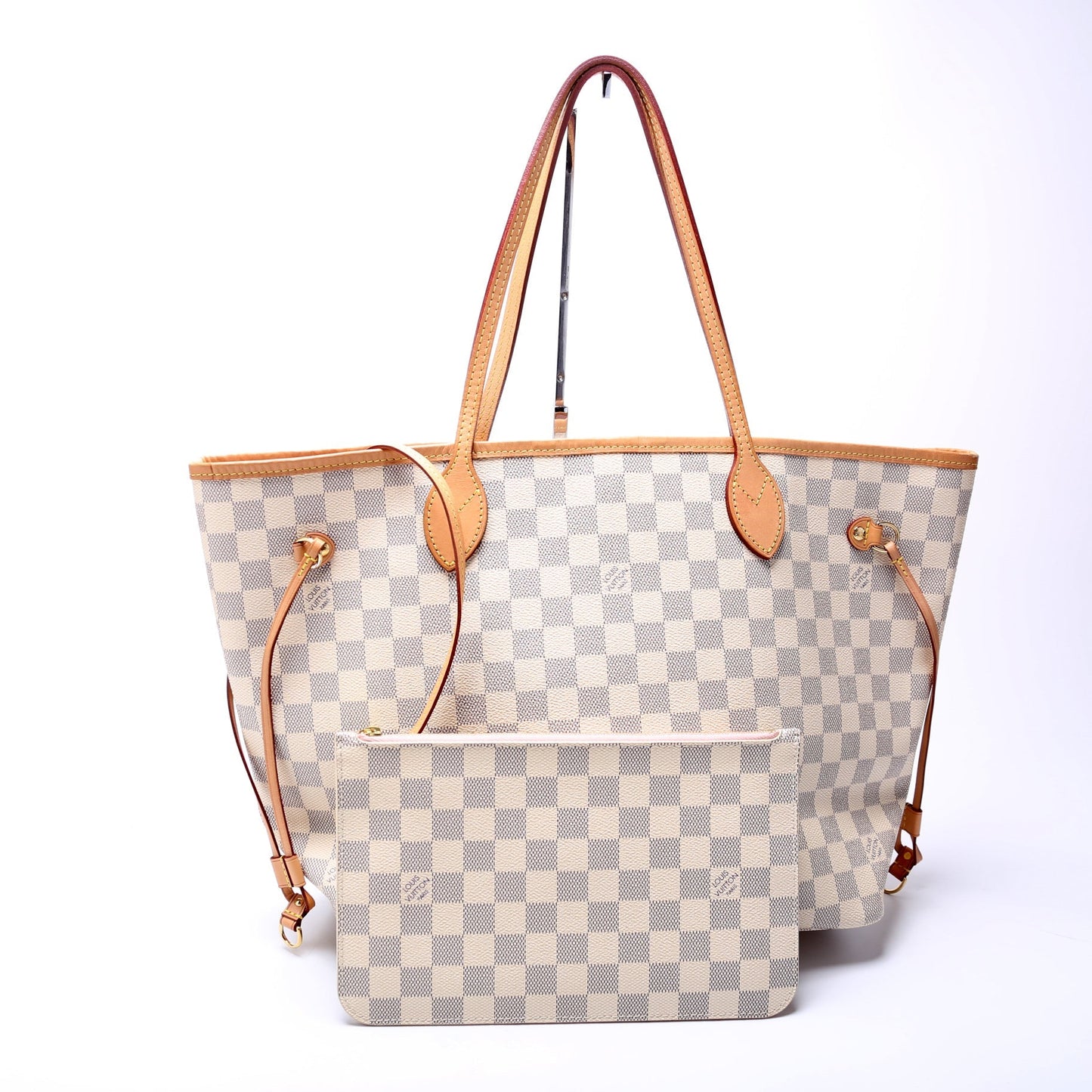 Louis Vuitton Neverfull W/Wallet MM Damier Azur