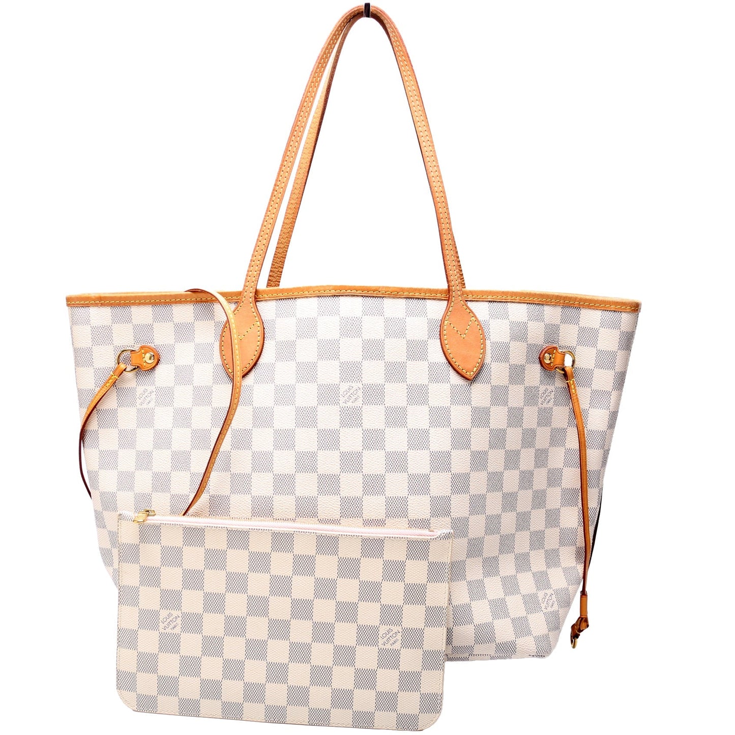 Louis Vuitton Neverfull w/Wallet MM Damier Azur