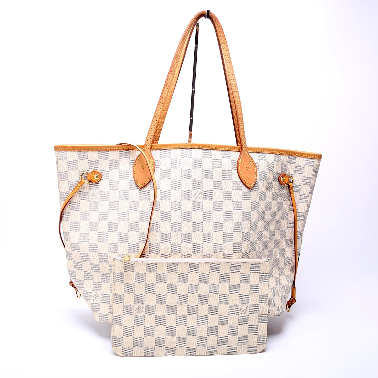 Louis Vuitton Neverfull w/Wallet MM Damier Azur