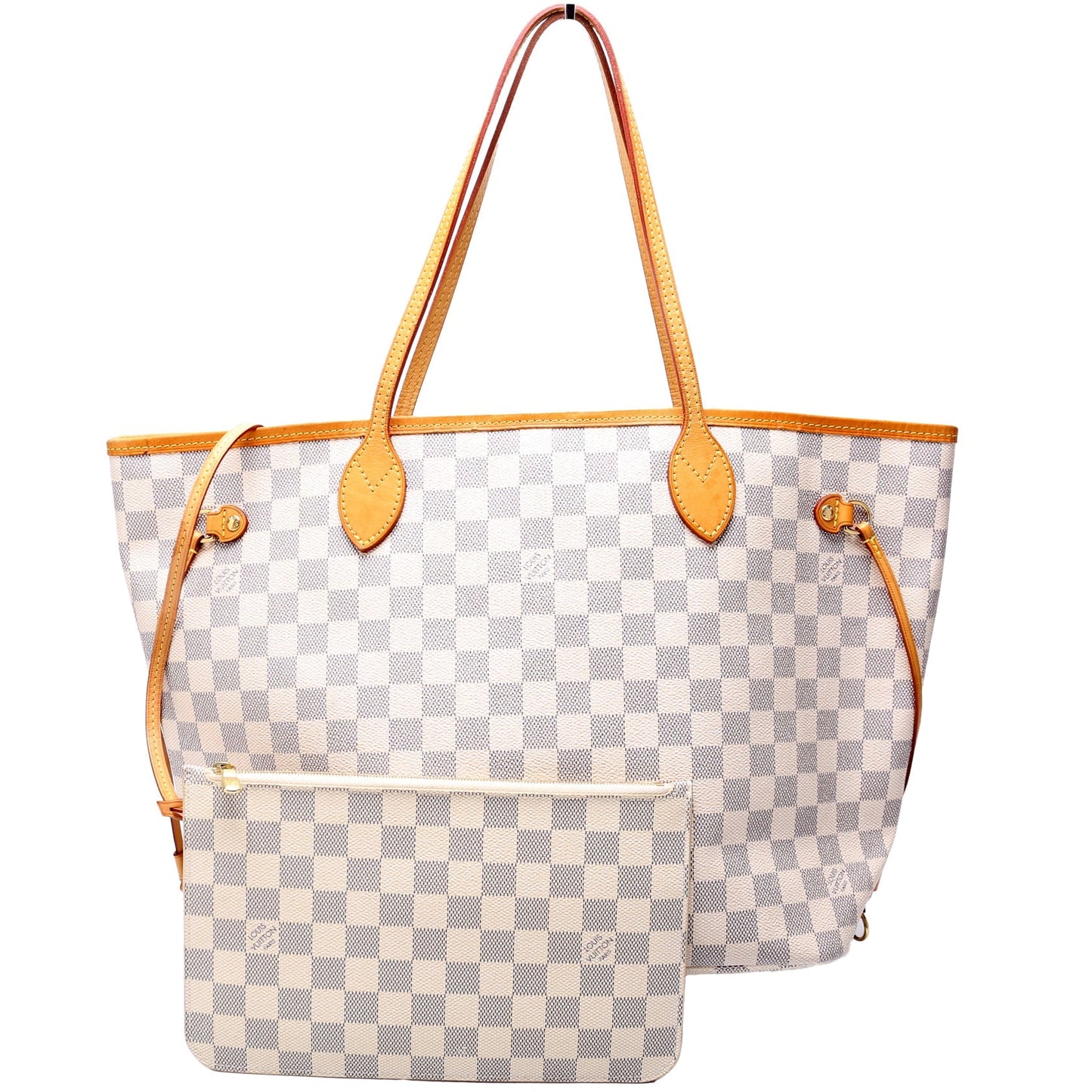 Louis Vuitton Neverfull With Wallet MM Damier Azur