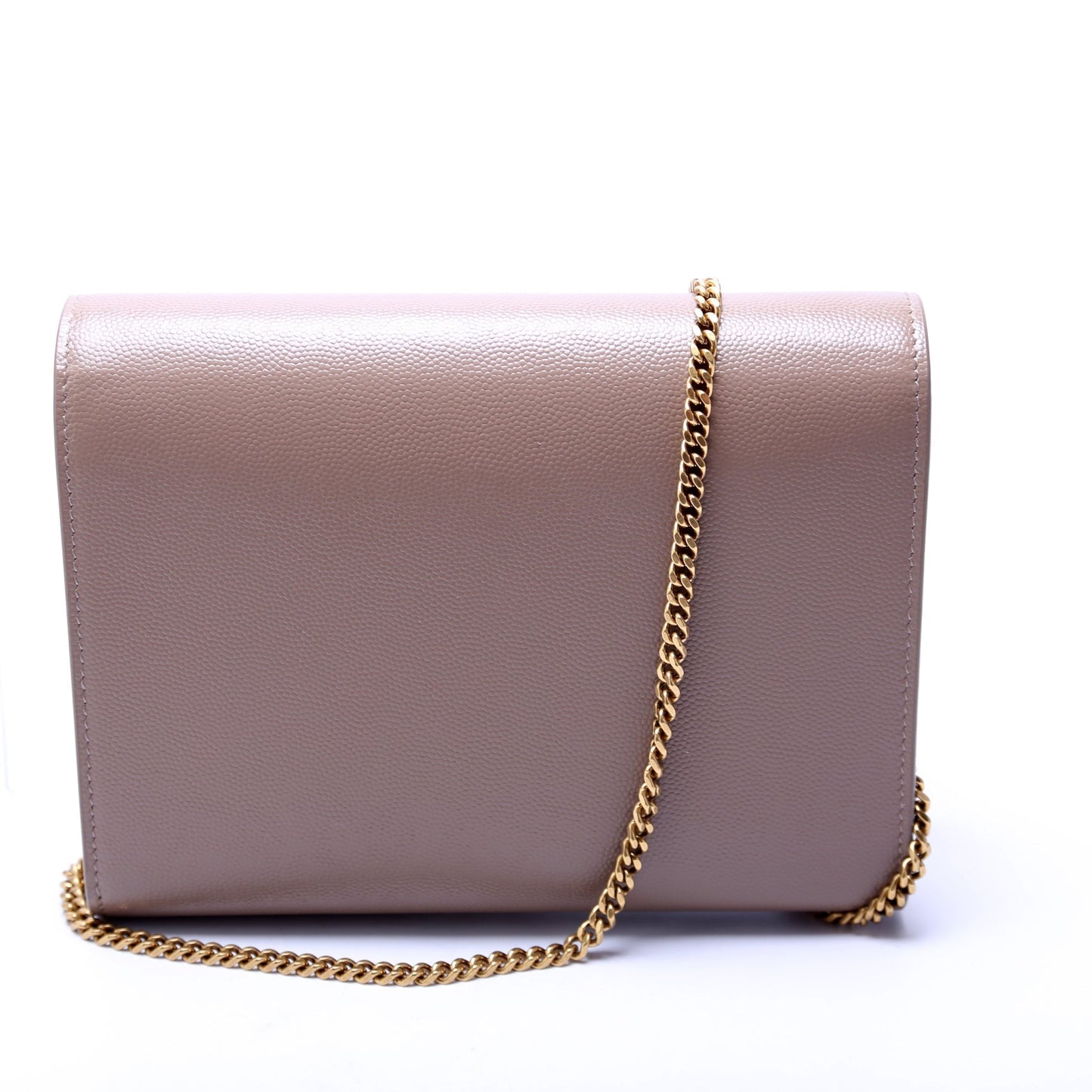 Saint Laurent Cassandra Chain Wallet Grain Bag