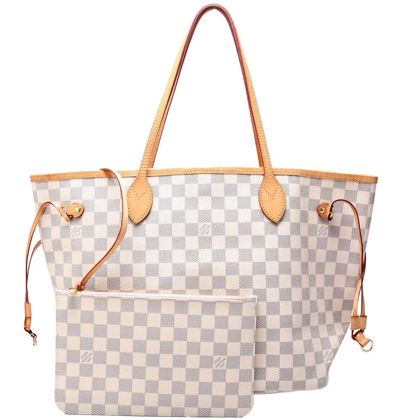 Louis Vuitton Neverfull With Wallet MM Damier Azur