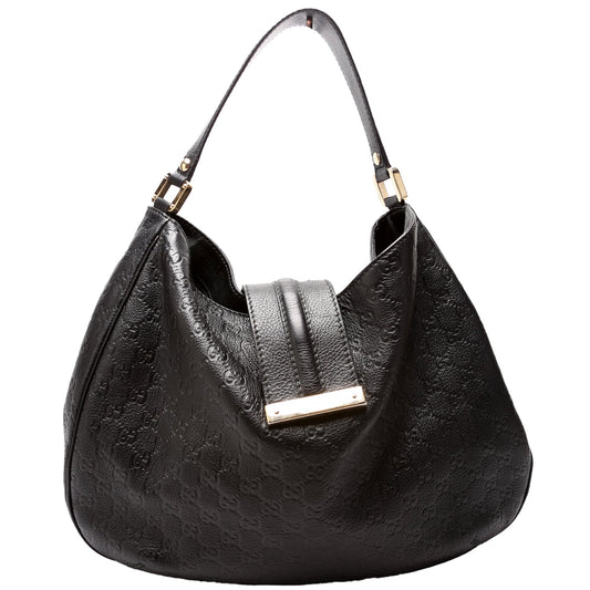 Gucci 233604 GG Leather Large Hobo Bag
